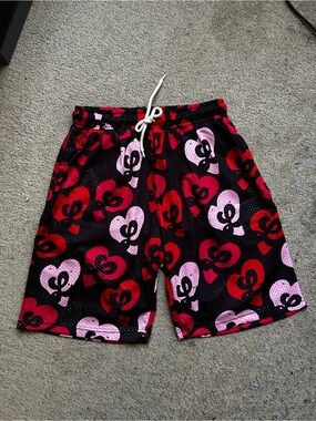 Men's Athletic Mesh Shorts - Red/Pink